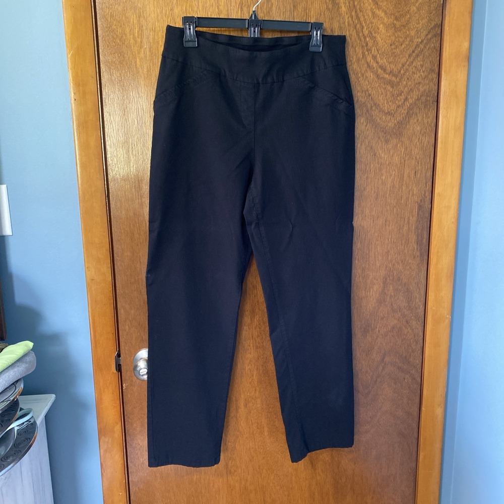 Kim Rogers Womens Black Size 14 Short Stretch Dress Pants/Slacks